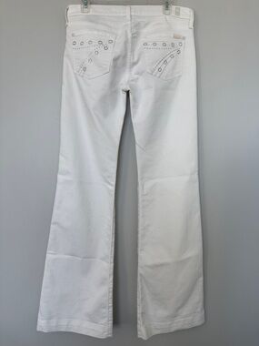 7 for all Mankind Dojo White Embellished Jeans Size 29